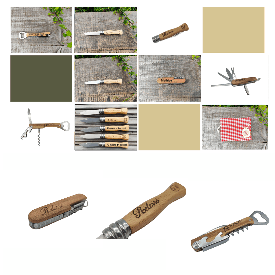 visuel clé couteau en bois personnalisables